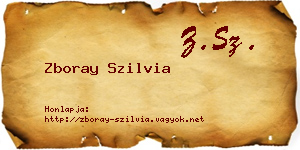 Zboray Szilvia névjegykártya